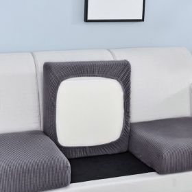 Pure color stretch all-inclusive sofa cover (Option: Dark Grey-Big S)